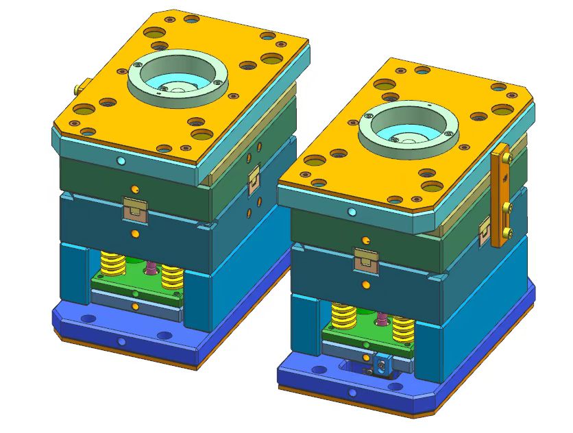 冷流道雙色注塑模具設(shè)計(jì)3D圖