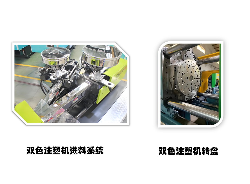 雙色注塑旋轉和進料結構示意圖